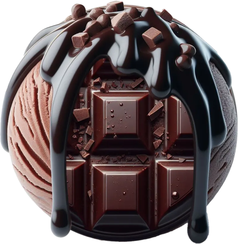 Belgian dark chocolate scoop